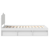 Struttura del letto Bianco 90 x 190 cm Pino massello