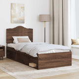Struttura del letto Rovere Marrone 90 x 190 cm Pino massello