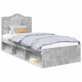 Struttura del letto Grigio Concretè 75 x 190 cm Pino massello