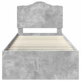 Struttura del letto Grigio Concretè 75 x 190 cm Pino massello