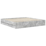 Struttura del letto con cassetto Grigio Cemento 200 x 200 cm