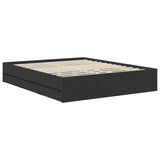 Struttura del letto Nero 160 x 200 cm Legno Ingegnerizzato