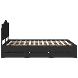 Struttura del letto Nero 160 x 200 cm Legno Ingegnerizzato