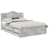 Struttura del letto con cassetto Grigio Cemento 160 x 200 cm