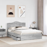 Struttura del letto con cassetto Sonoma grigia 150 x 200 cm