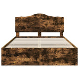 Struttura del letto con cassetto Rovere Fumo 140 x 200 cm