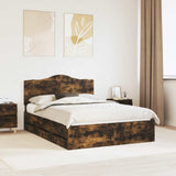 Struttura del letto con cassetto Rovere Fumo 140 x 190 cm