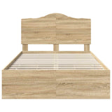 Struttura del letto con cassetto Rovere Sonoma 120 x 190 cm