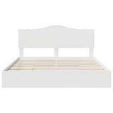 Letto con Contenitore Bianco 200 x 200 cm Legno truciolato