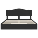 Letto con Contenitore Nero 200 x 200 cm Legno truciolato