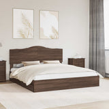 Letto con Contenitore con testiera Rovere Marrone 200 x 200 cm