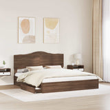 Letto con Contenitore con testiera Rovere Marrone 200 x 200 cm