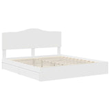 Letto con Contenitore Bianco 180 x 200 cm Legno truciolato