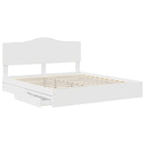 Letto con Contenitore Bianco 180 x 200 cm Legno truciolato