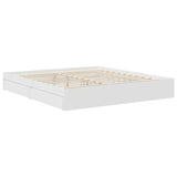 Letto con Contenitore Bianco 180 x 200 cm Legno truciolato