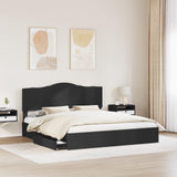 Letto con Contenitore Nero 180 x 200 cm Legno truciolato