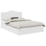Letto con Contenitore Bianco 150 x 200 cm Legno truciolato