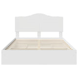 Letto con Contenitore Bianco 150 x 200 cm Legno truciolato