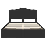 Letto con Contenitore Nero 150 x 200 cm Legno truciolato