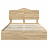 Letto con Contenitore con testiera Rovere Sonoma 150 x 200 cm