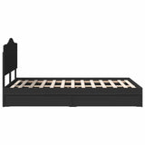 Letto con Contenitore Nero 135 x 190 cm Legno truciolato
