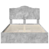Letto con Contenitore con testiera Grigio cemento 135 x 190 cm