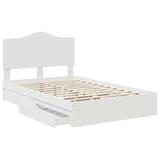 Letto con Contenitore Bianco 120 x 200 cm Legno truciolato