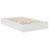 Letto con Contenitore Bianco 120 x 200 cm Legno truciolato