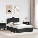 Letto con Contenitore Nero 120 x 200 cm Legno truciolato