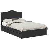 Letto con Contenitore Nero 120 x 200 cm Legno truciolato