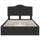 Letto con Contenitore Nero 120 x 200 cm Legno truciolato