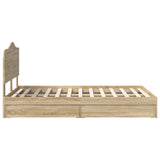 Letto con Contenitore con testiera Rovere Sonoma 120 x 200 cm