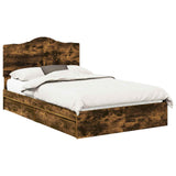 Letto con Contenitore con testiera Rovere fumé 120 x 200 cm