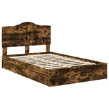 Letto con Contenitore con testiera Rovere fumé 120 x 200 cm