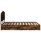 Letto con Contenitore con testiera Rovere fumé 120 x 200 cm