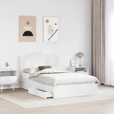 Letto con Contenitore Bianco 120 x 190 cm Legno truciolato
