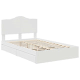 Letto con Contenitore Bianco 120 x 190 cm Legno truciolato