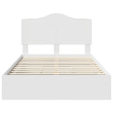 Letto con Contenitore Bianco 120 x 190 cm Legno truciolato