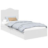 Letto con Contenitore Bianco 100 x 200 cm Legno truciolato