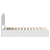 Letto con Contenitore Bianco 100 x 200 cm Legno truciolato