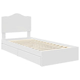 Letto con Contenitore Bianco 90 x 190 cm Legno truciolato