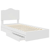 Letto con Contenitore Bianco 90 x 190 cm Legno truciolato