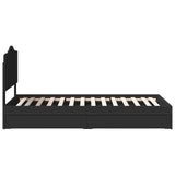 Letto con Contenitore Nero 70 x 190 cm Legno truciolato
