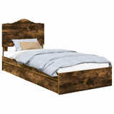 Letto con Contenitore Rovere fumé 70 x 190 cm Legno truciolato