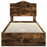 Letto con Contenitore Rovere fumé 70 x 190 cm Legno truciolato