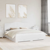 Struttura del letto Bianco 200 x 200 cm Legno truciolato