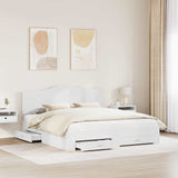 Struttura del letto Bianco 200 x 200 cm Legno truciolato