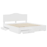 Struttura del letto Bianco 200 x 200 cm Legno truciolato