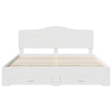 Struttura del letto Bianco 200 x 200 cm Legno truciolato