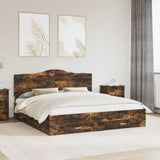 Struttura del letto Rovere fumé 200 x 200 cm Legno truciolato